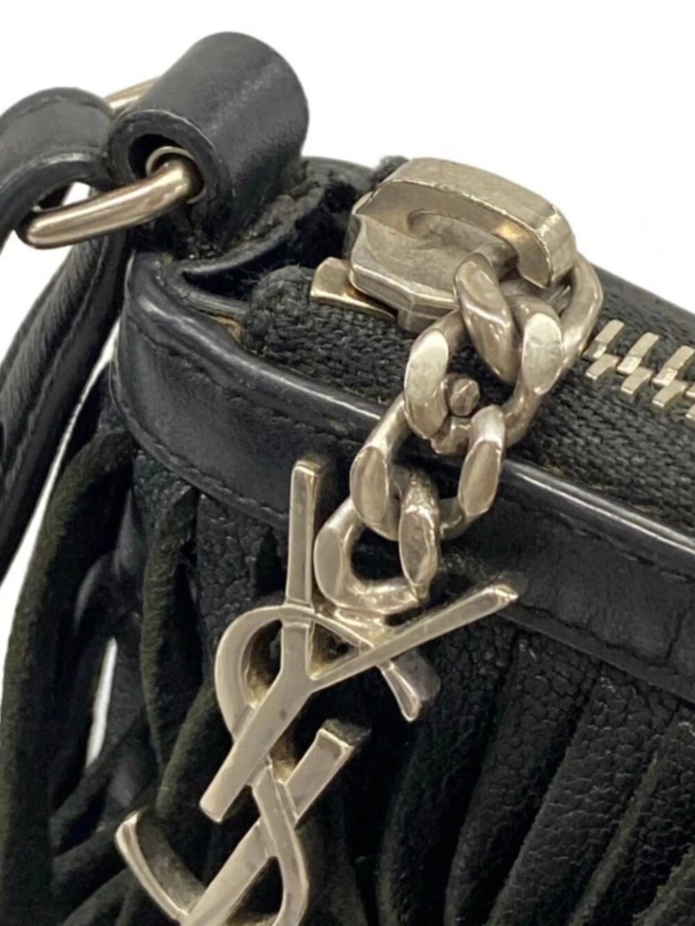SAINT LAURENT PARIS 413183 Black Leather Shoulder Bag - Picture 11 of 15